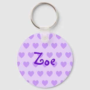 Zoe in Purple Keychain