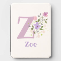 Zoe Name with a Floral Design