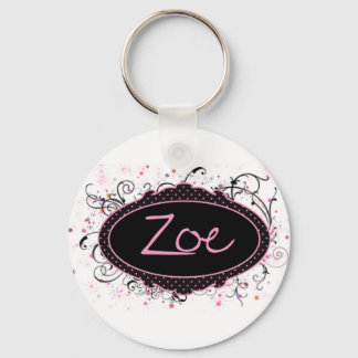 Zoe Nameplate Keychain