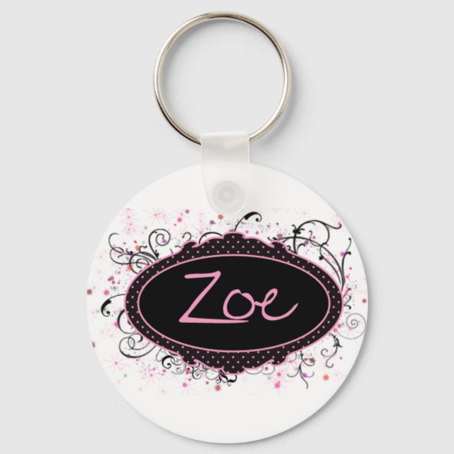 Zoe Nameplate Keychain (Front)
