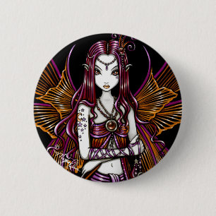 "Zoe" Orange Sherbert Fairy Fantasy Button