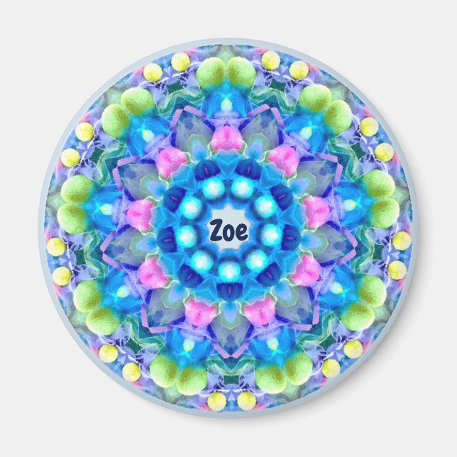 ZOE ~ Personalized Easter Pattern Fractal ~ Magnet (Front)