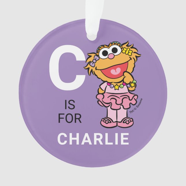 Zoe | Personalized Name with Photo Ornament (Front)