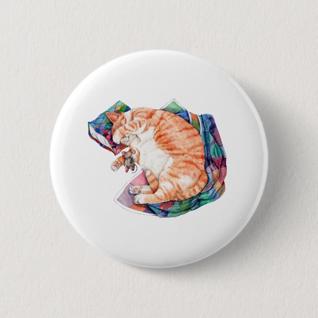 Zoe's Winter Nap 2 Inch Round Button (Front)