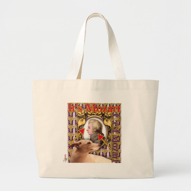 ZoeSPEAK - Mozart Large Tote Bag (Front)