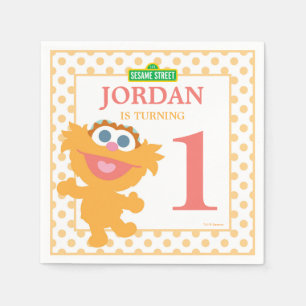 Zoey Baby Birthday Paper Napkins
