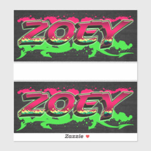 Zoey First Name Graffiti Sticker