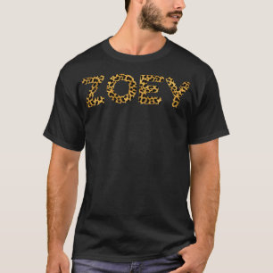 ZOEY Leopard Print Funny Personalized Name Birthda T-Shirt