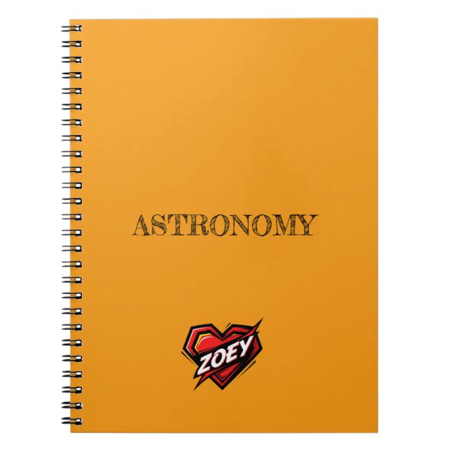 Zoey Orange Notebook (Front)