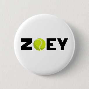 Zoey Tennis 2 Inch Round Button
