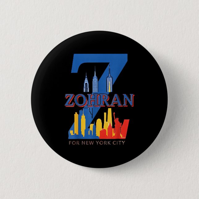 Zohran Mamdani  2 Inch Round Button (Front)