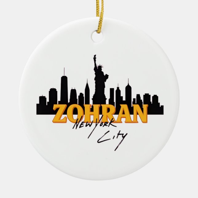 Zohran Mamdani for Mayor NYC Democratic Ceramic Ornament (Front)