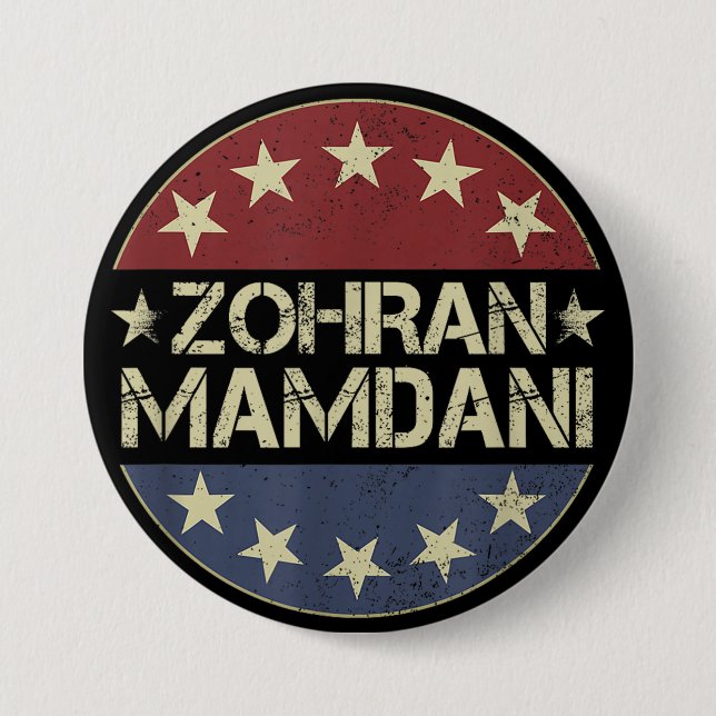 Zohran Mamdani For NYC Mayor Merch Zohran Mamdani 3 Inch Round Button (Front)
