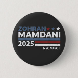 Zohran Mamdani For NYC Mayor USA Democrats 2 Inch Round Button