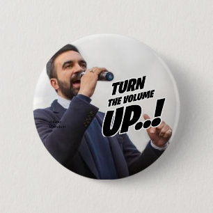 Zohran Mamdani - Turn the Volume Up 2 Inch Round Button