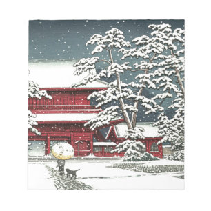 "Zojoji in Snow" by Kawase Hasui 川瀬 巴水 Notepad