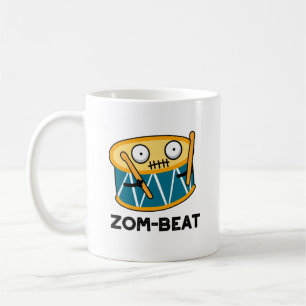 Zom-beat Funny Halloween Zombie Drum Pun  Coffee Mug