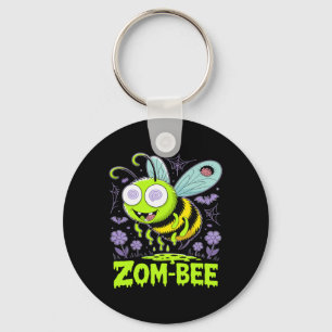 Zom-bee Cute Zombie Bee Funny Halloween Tee  Keychain