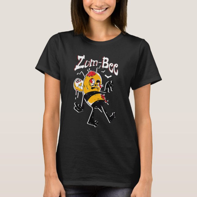 Zom bee Honeybee Trick Or Treating Bee Lover Hallo T-Shirt (Front)
