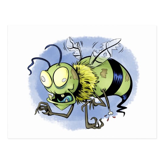 Zom Bee Zombie Bee Postcard Zazzleca