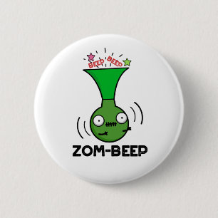 Zom-beep Funny Halloween Zombie Honker Pun 2 Inch Round Button