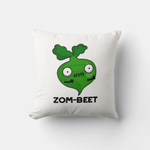 Zom-beet Funny Halloween Zombie Beet Pun Throw Pillow