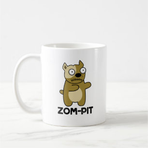 Zom-pit Funny Halloween Zombie Pit Bull Pun  Coffee Mug