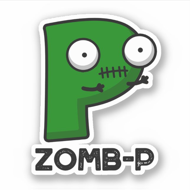 Zomb-P Funny Halloween Zombie Alphabet Pun  (Front)
