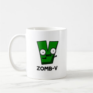Zomb-V Funny Halloween Zombie Alphabet V Pun  Coffee Mug