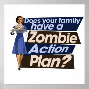 Zombie Action Plan Poster