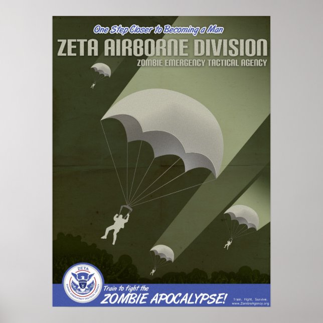 Zombie Agency Airborne Division Poster (Front)