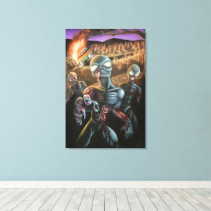Zombie Aliens Canvas Print