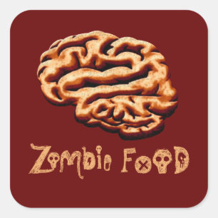 Zombie Aliments Cerveaux Halloween Étiquettes Mais