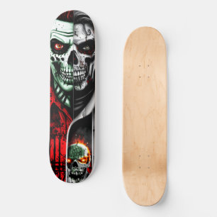 Zombie and Skull Skateboard