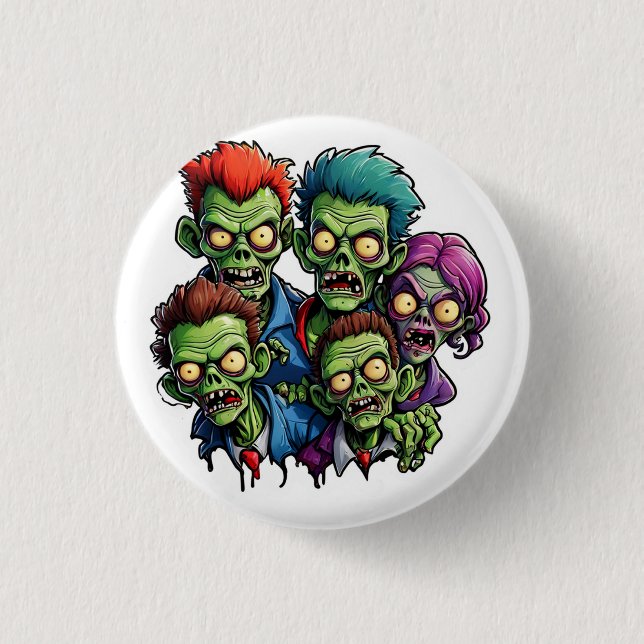 Zombie Apocalypse 1 Inch Round Button (Front)