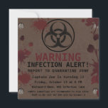 Zombie Apocalypse Birthday | Halloween Biohazard<br><div class="desc">Enter the quarantine zone! This Zombie Apocalypse Birthday | Halloween Biohazard Survival Party Invitation mixes outbreak alert graphics, toxic symbols, and undead humour. Great for kids, teens, or adults who want a unique Halloween-themed birthday. Customize with your name, age, date, and location. Matching biohazard party supplies available for a complete...</div>