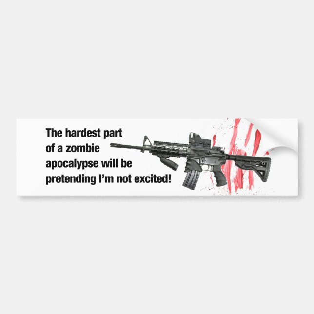 Zombie Apocalypse Bumper Sticker (Front)