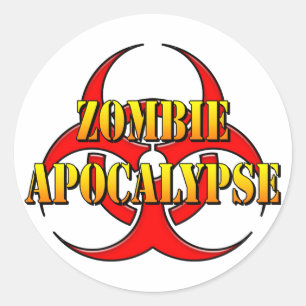 Zombie Apocalypse Classic Round Sticker