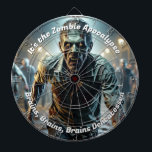 Zombie Apocalypse Creepy Funny Dartboard<br><div class="desc">Whether you're a pro or just playing for fun, this creepy but somehow endearing zombie dart board brings personality to your throws - Beware of the Zombie Apocalypse! Keep the current dart board image, or replace it with your own. Makes a great gag gift. Perfect for a man cave, she...</div>