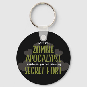 Zombie Apocalypse Fort Keychain