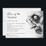 Zombie Apocalypse Halloween Undead Party Alert Invitation<br><div class="desc">Invite your guests to a thrilling zombie apocalypse Halloween party with this chilling undead invitation! Featuring eerie zombie artwork, this invitation sets the perfect creepy atmosphere for your spooky event. Customize your details and get ready for a night of survival and scares.</div>