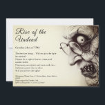 Zombie Apocalypse Halloween Undead Party Alert Invitation<br><div class="desc">Invite your guests to a thrilling zombie apocalypse Halloween party with this chilling undead invitation! Featuring eerie zombie artwork,  this invitation sets the perfect creepy atmosphere for your spooky event. Customize your details and get ready for a night of survival and scares.</div>