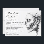 Zombie Apocalypse Halloween Undead Party Alert Invitation<br><div class="desc">Invite your guests to a thrilling zombie apocalypse Halloween party with this chilling undead invitation! Featuring eerie zombie artwork,  this invitation sets the perfect creepy atmosphere for your spooky event. Customize your details and get ready for a night of survival and scares.</div>