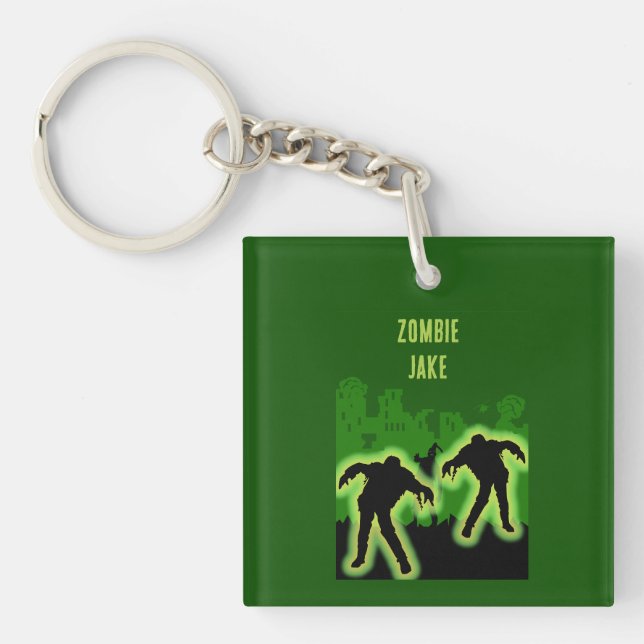Zombie Apocalypse Kids Keychain (Front)