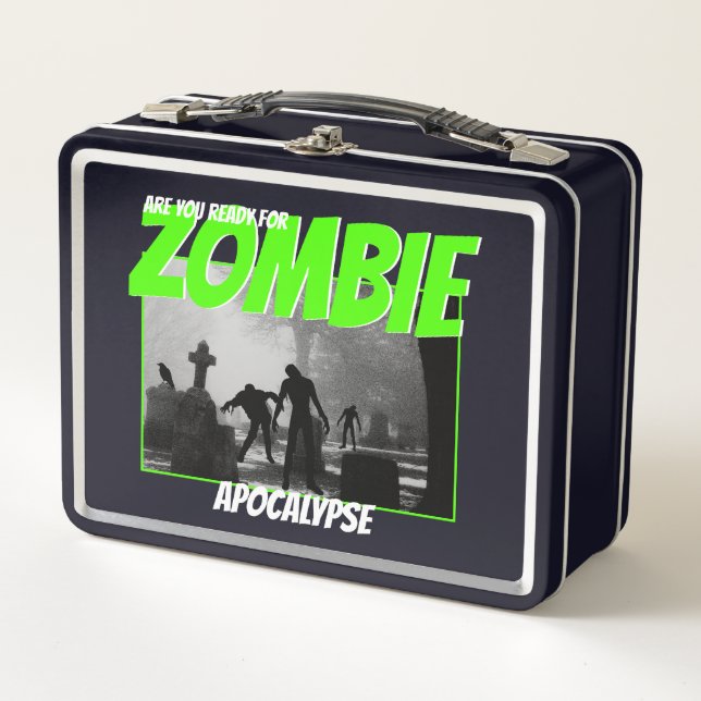 zombie apocalypse metal lunch box (Front)