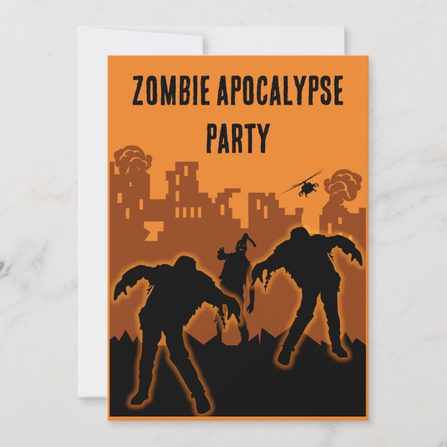 Zombie Apocalypse Party Invite (Front)