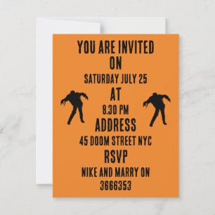 Zombie Apocalypse Party Invite