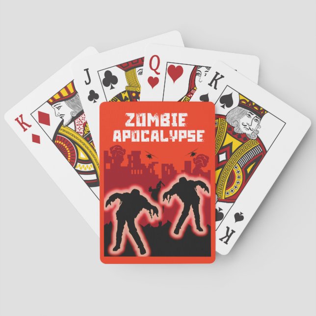 Zombie Apocalypse  Playing Cards (Back)