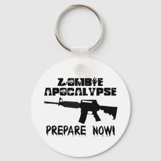 Zombie Apocalypse Prepare Now Keychain