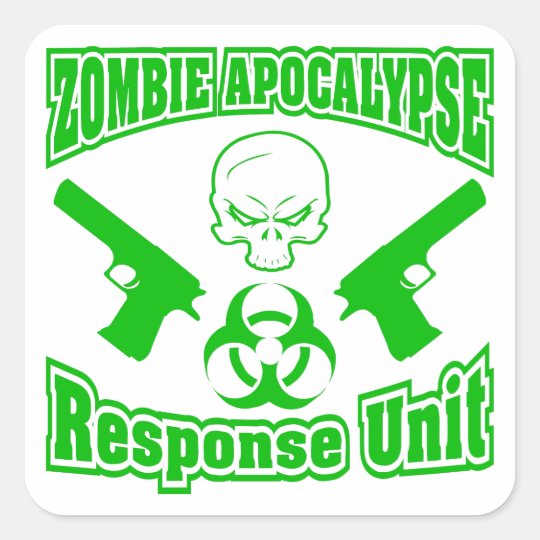 Zombie Apocalypse Response Unit Square Sticker